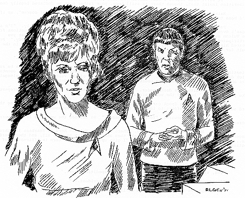 Christine Chapel and Spock.
